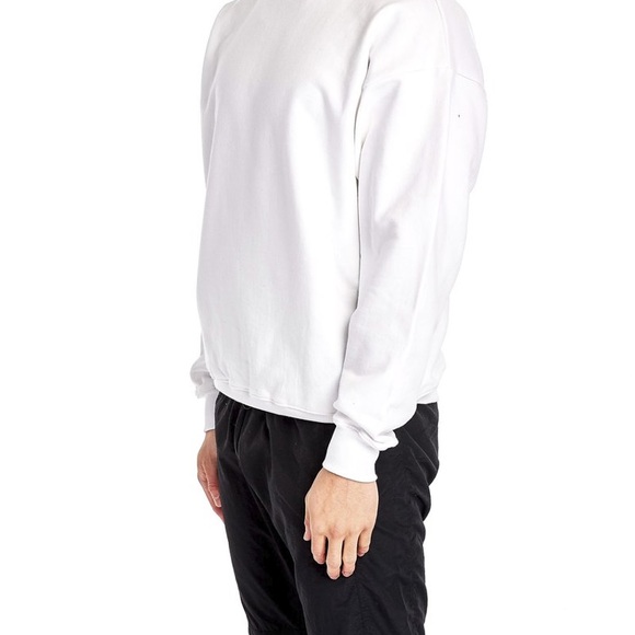 White Oversized Crewneck Sweatshirt - Picture 4 of 4